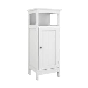 12.6 in. W x 12 in. D x 31.5 in. H White Modern Style Bathroom Freestanding Storage Linen Cabinet
