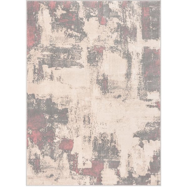 Barclay Kalia Modern Abstract Grey Blush 7 ft. 10 in. x 9 ft. 10 in. Area Rug