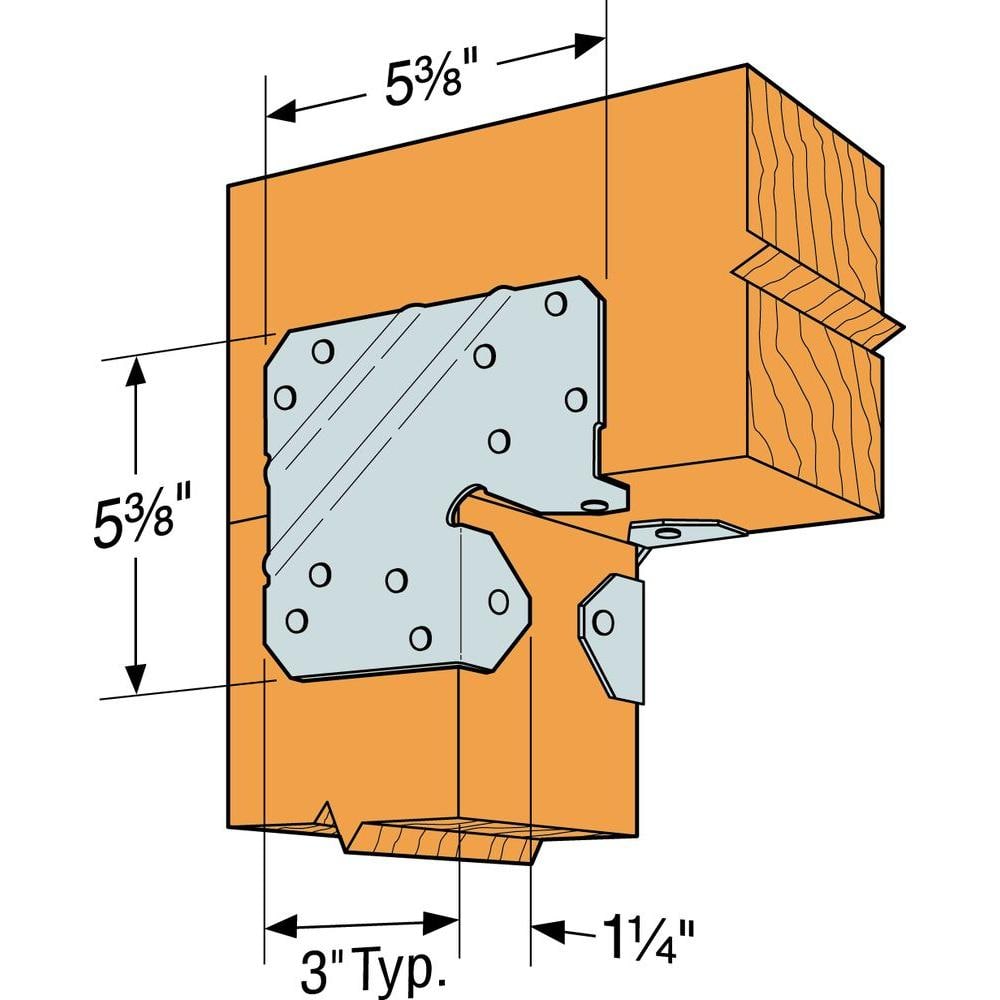 Simpson End Part Simpson Strong-Tie 4x 20-Gauge End Post Cap 5605200 - The Home Depot