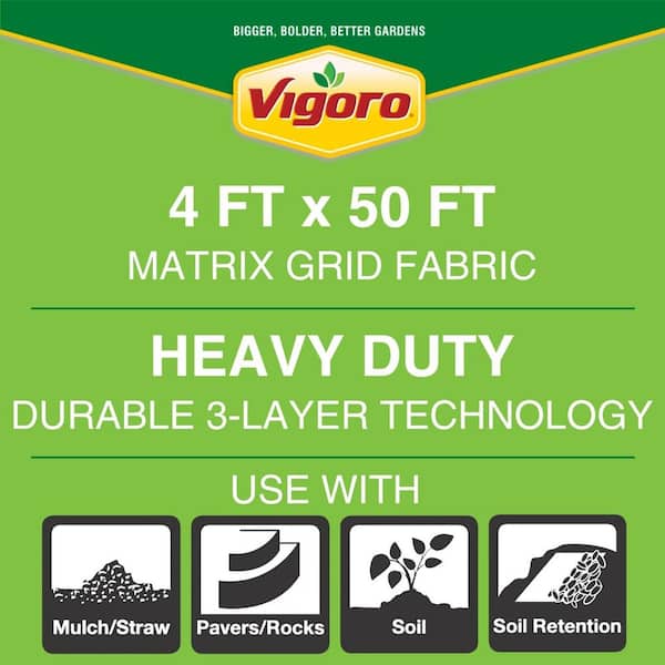 4 ft. x 50 ft. Heavy Duty Matrix Grid Landscape Fabric