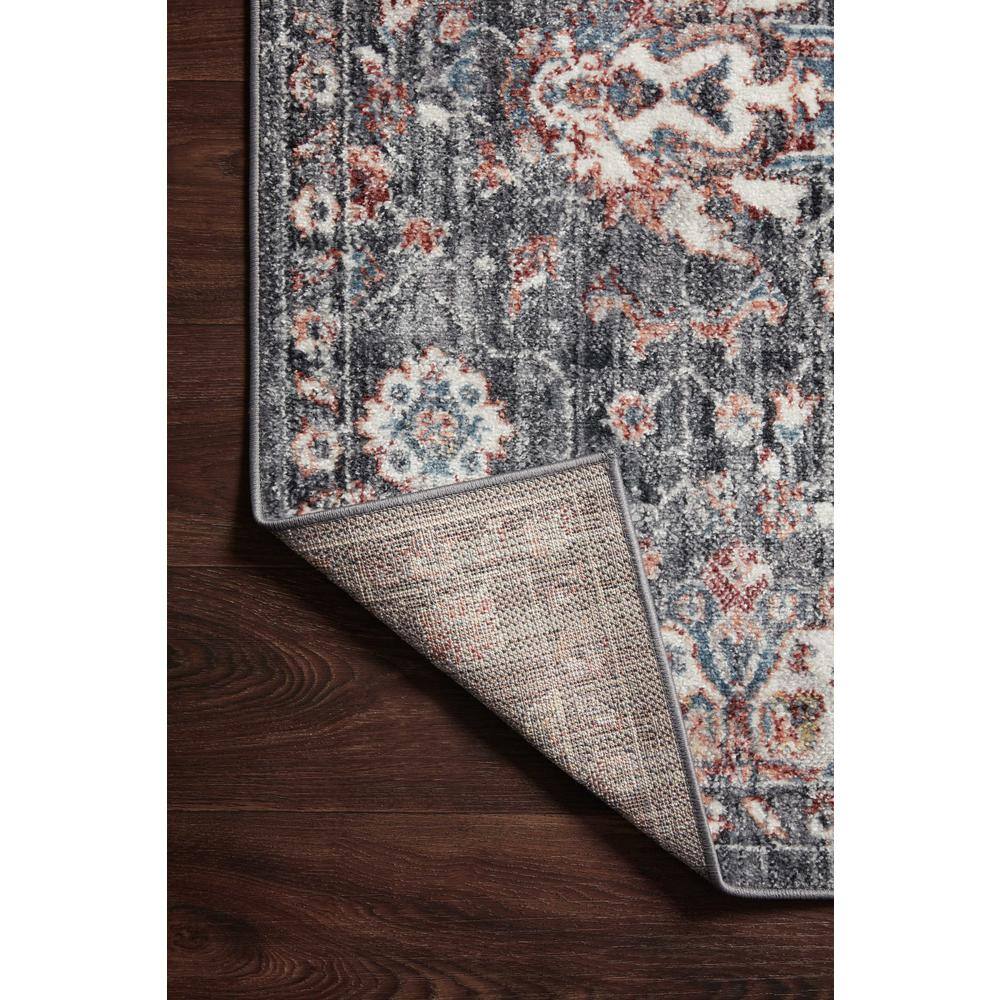 Cassandra Charcoal & Rust Vintage-Inspired Area Rug 5'3" x 7'9"