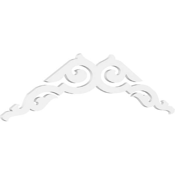 Ekena Millwork 1 in. x 72 in. x 21 in. (7/12) Pitch Rotherham Gable Pediment Architectural Grade PVC Moulding