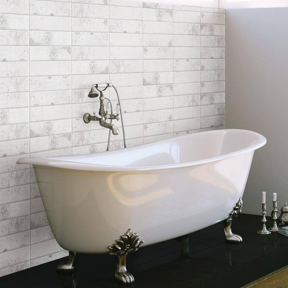 London White 3" x 12" Multi-Finish Ceramic Subway Wall Tile