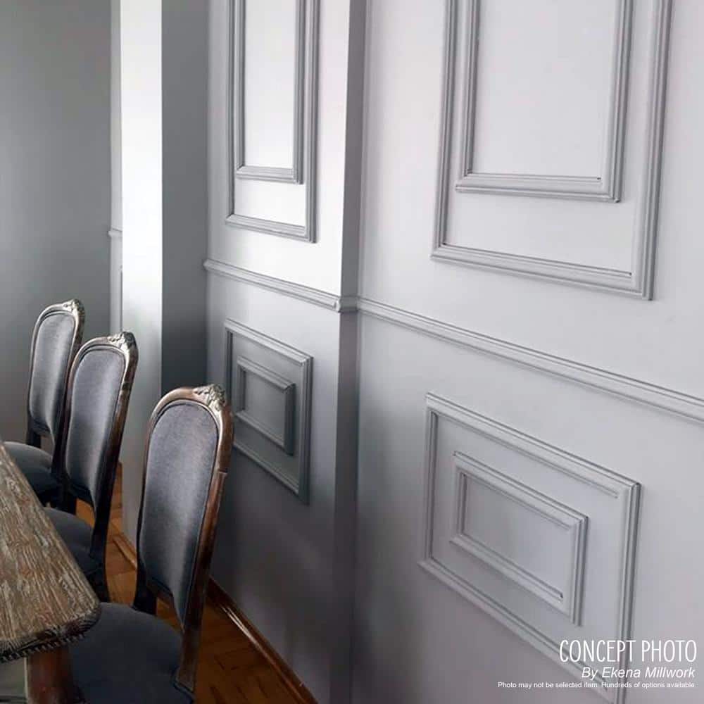 Ashford Molded Classic White Urethane Wainscot Wall Panel