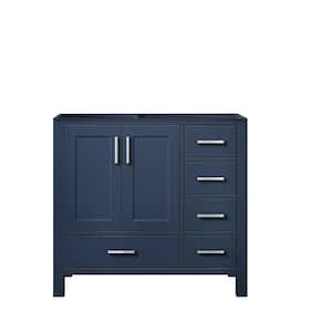 Jacques 36 in. W x 22 in. D Left Offset Navy Blue Bath Vanity without Top