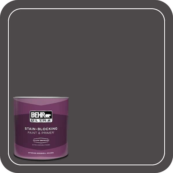 BEHR ULTRA 1 qt. #N530-7 Private Black Extra Durable Eggshell Enamel Interior Paint & Primer