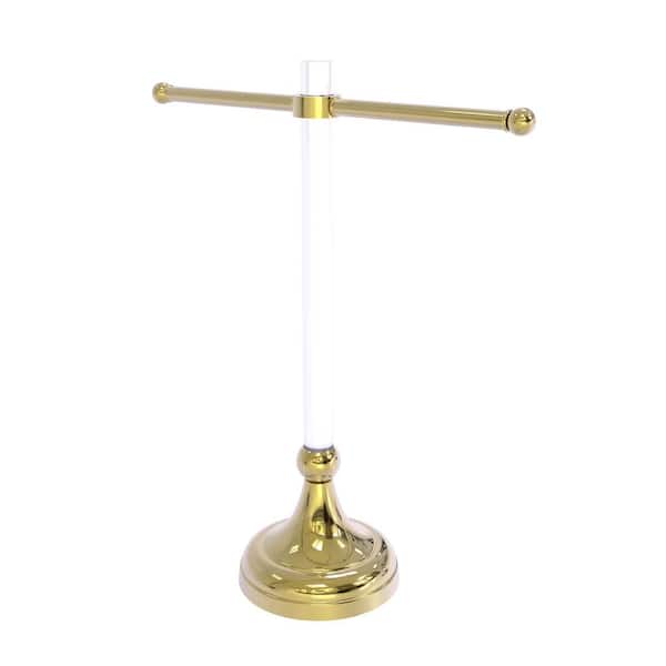 Allied Brass Unlacquered Brass Freestanding Towel Rack Allied Brass Unlacquered Brass Freestanding Towel Rack