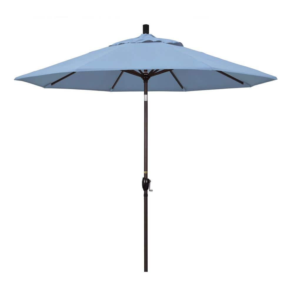 California Umbrella 9 ft. Bronze Aluminum Pole Market Aluminum Ribs ...