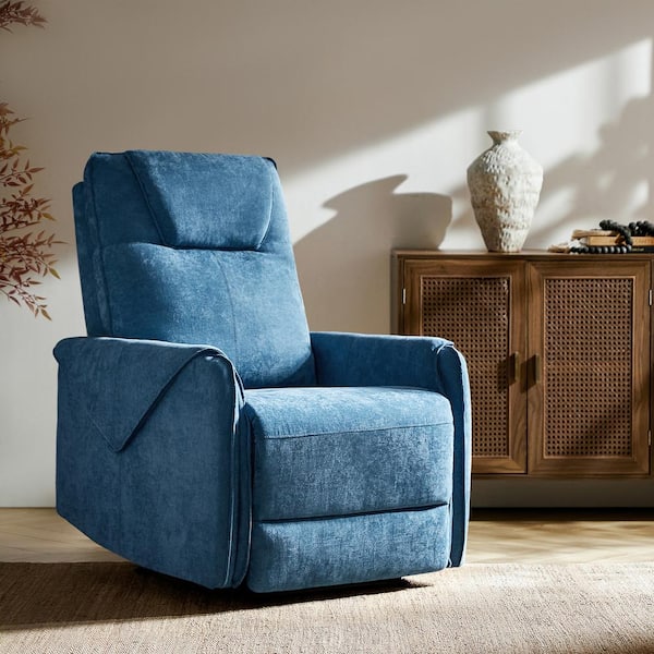 Ester Teal Blue Fabric Powered Lift Recliner with Motor-Assist Function