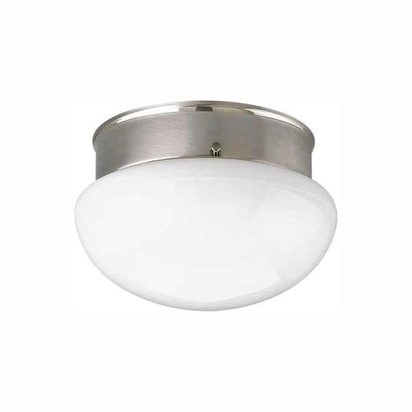 Progress Lighting 7.5 in. 1-Light Brushed Nickel LED Flush Mount