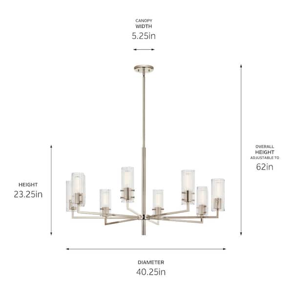 Kichler Velestino 8-Light Polished Nickel Modern/Contemporary Chandelier