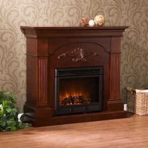 Dover 44.75 in. W Electric Fireplace in Mahogany