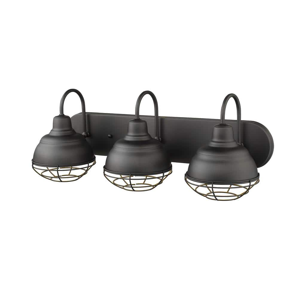 Millennium Lighting - Neo-Industrial - 3 Light Bath Vanity-9 Inches Tall and