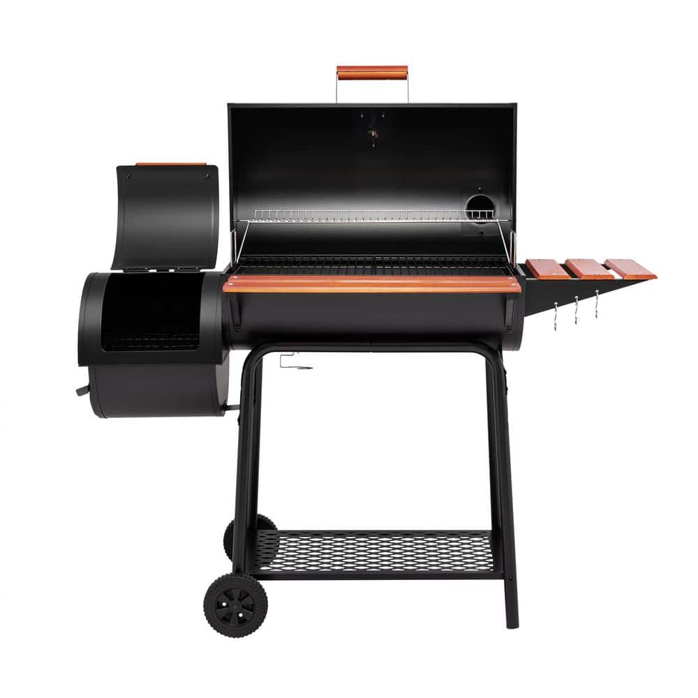Royal Gourmet 30" Black Barrel Charcoal Grill with Smoker