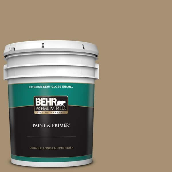 BEHR PREMIUM PLUS 5 gal. #N300-5 Hidden Treasure Semi-Gloss Enamel Exterior Paint & Primer