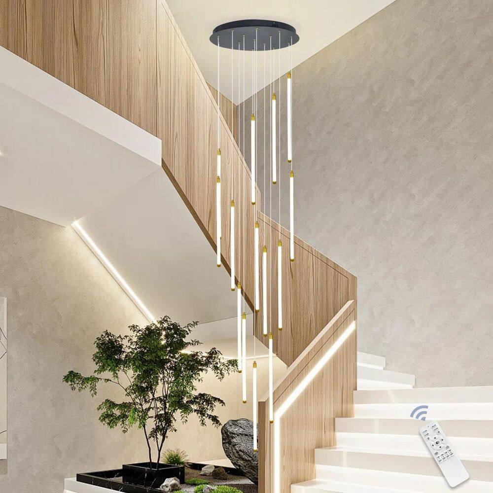 15 Light Dimmable Integrated LED White Cluster Chandelier for Staircase Living Dining Room Foyer with Remote Included price history on PriceWatchPro