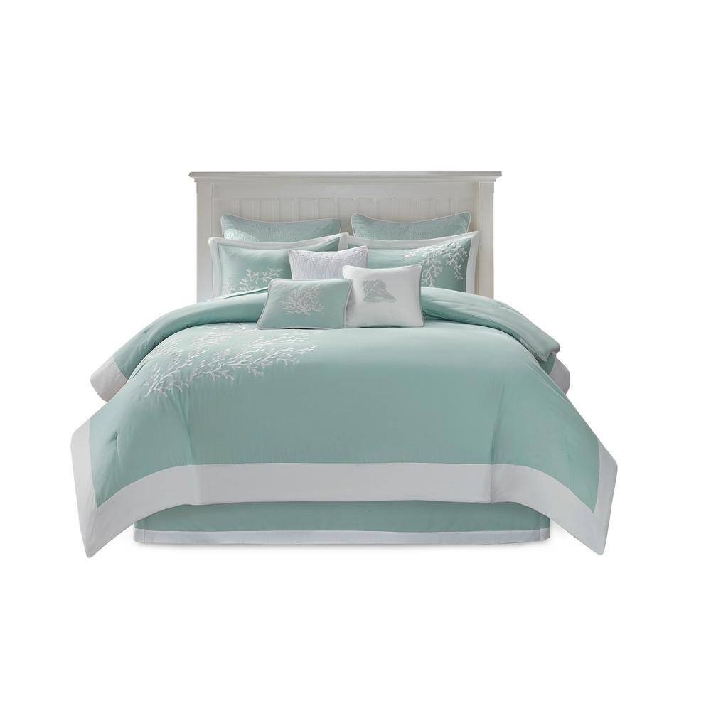 HARBOR HOUSE Coastline 4Piece Aqua Cotton Full Oversized Jacquard