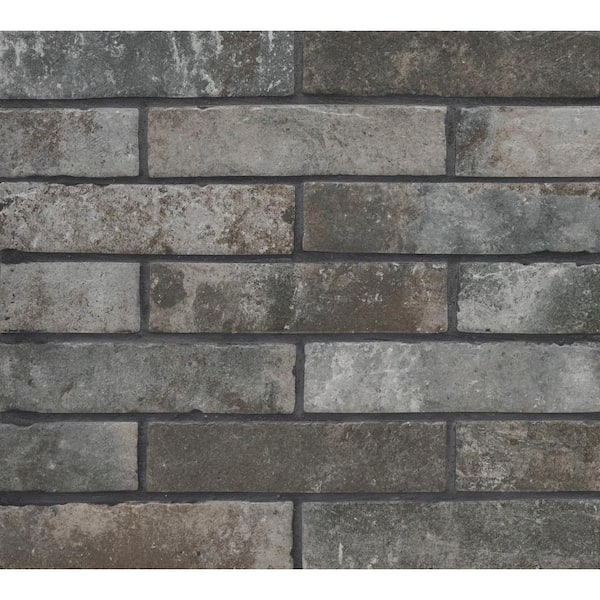 MSI Capella Charcoal Brick 2 in. x 10 in. Matte Porcelain Floor and Wall Tile (5.15 sq. ft. / case)