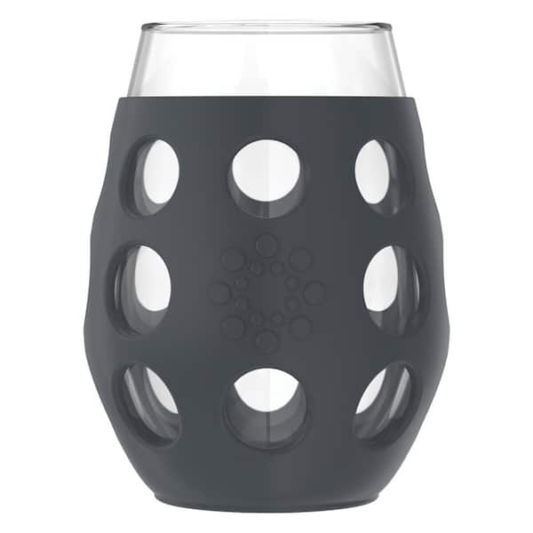 Faceted Silver & Glass Stemless Wine Glasses, Set of 4 — ZENGENIUS, INC.