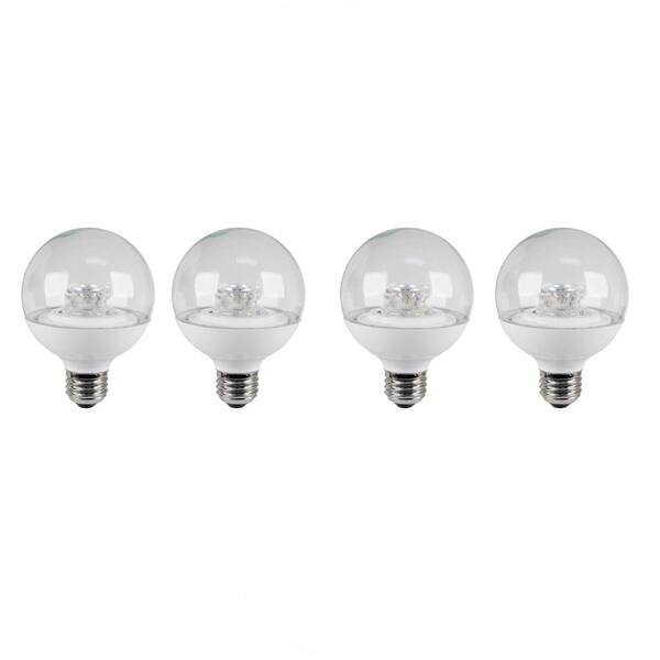 Feit Electric 60W Equivalent Warm White (3000K) G25 Dimmable LED Clear Light Bulb (4-Pack)