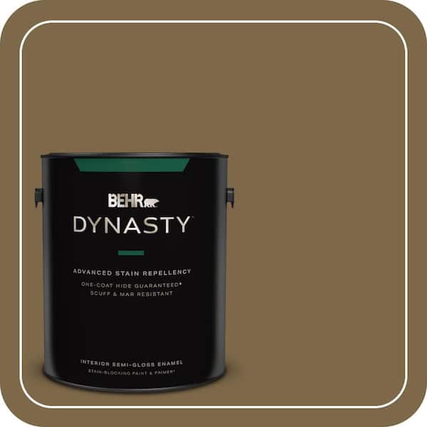 BEHR DYNASTY 1 gal. #320F-7 Fig Semi-Gloss Enamel Interior Stain-Blocking Paint & Primer