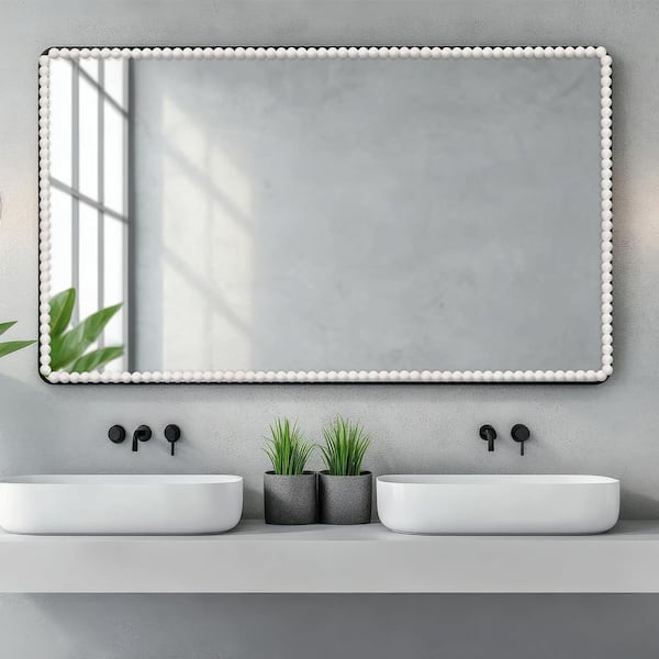 0.59 in. x 9.8 ft. PVC Drywall Molding Trim Peel and Stick for Mirror Frame Border Ceiling Cabinet TV Wall Edge, White