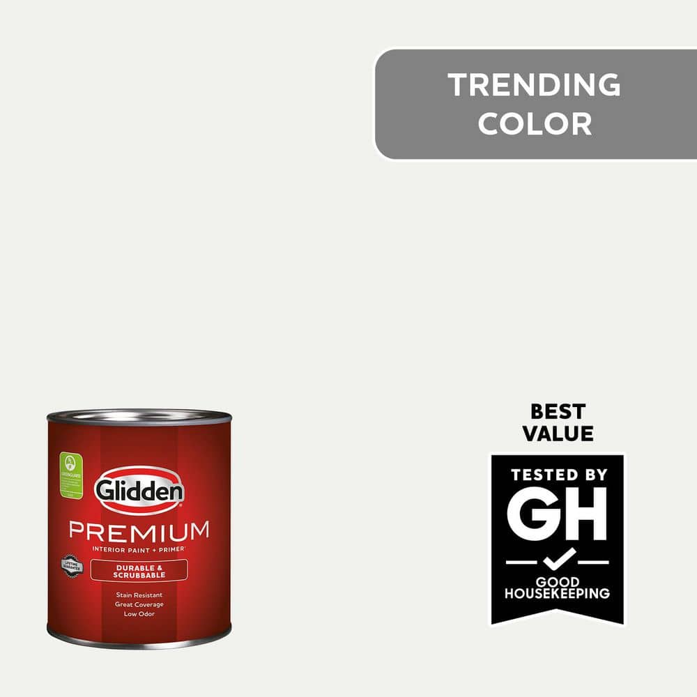 Glidden Premium 1 qt. PPG1001-1 Delicate White Eggshell Interior
