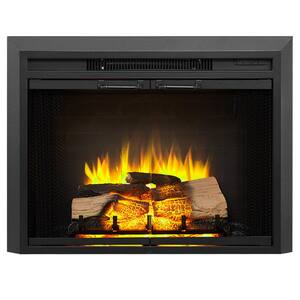 30 in. Electric Fireplace Insert with Remote Control, Adjustable Flame Brightness and Speed, 750/1500W