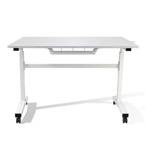 Height Adjustable Desk with Casters White PN33908131