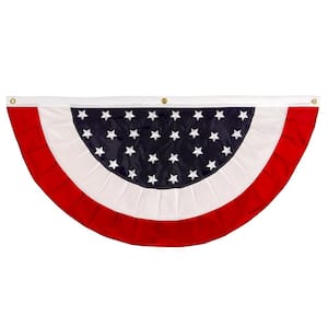 3 ft. x 6 ft. Polyester Fan USA Star Center Embroidered Flag 210D (1-Pack)