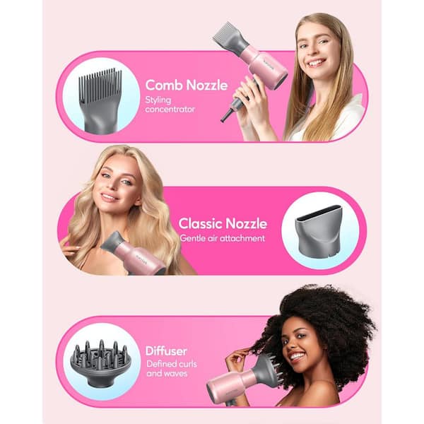 Adrinfly 1875-Watt Ionic Hair Dryer with Diffuser Concentrator