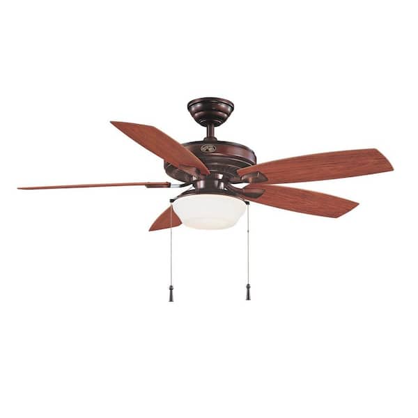 Hampton Bay Gazebo II 52 in. Indoor/Outdoor Weathered Bronze Ceiling Fan with Light Kit