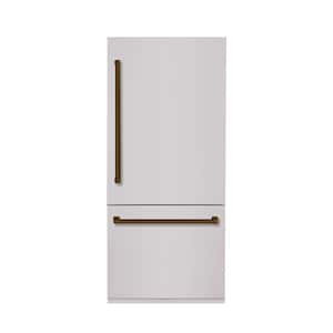 BOLD 36 In. Built-In BM36 LH-HINGE - PNL and HDL in STAINLESS STEEL with BRONZE TRIM