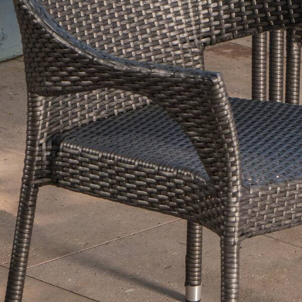 Cliff Multi Brown Faux Rattan Outdoor Dining Chairs (Set Of, 52 OFF