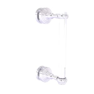 Pacific Grove Collection 8 Inch Single Side Shower Door Pull with Twisted Accents in Satin Chrome