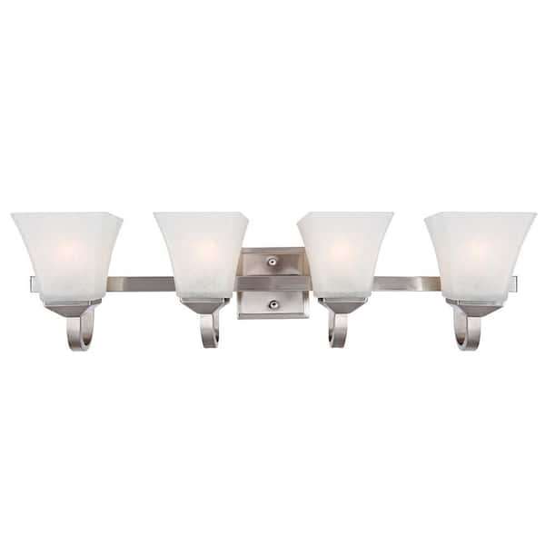 Design House Torino 4-Light Satin Nickel Vanity Light