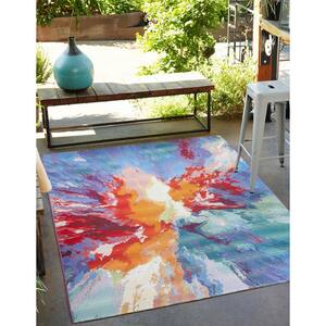 Outdoor Modern Monteverde Multi 7 ft. 1 in. x 10 ft. Area Rug