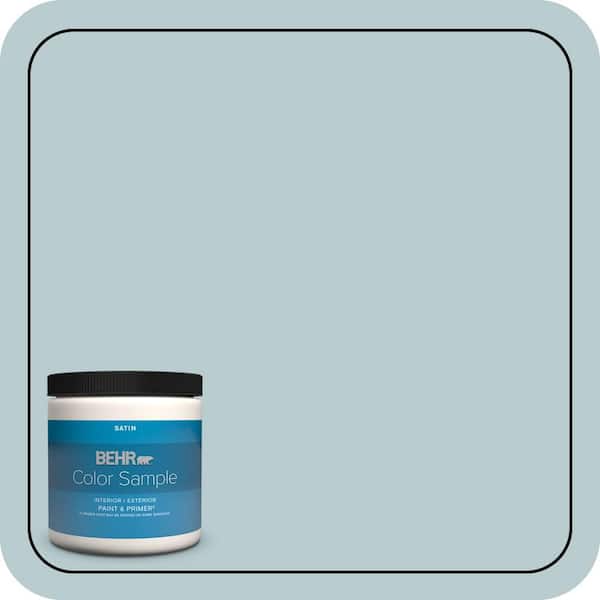 BEHR PREMIUM PLUS 8 oz. #MQ3-54 Dayflower Satin Enamel Interior/Exterior Paint & Primer Color Sample