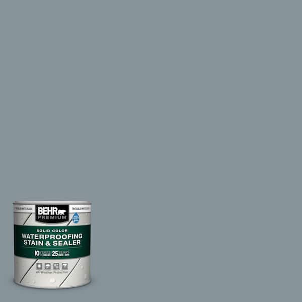 BEHR PREMIUM 8 oz. #SC-119 Colony Blue Solid Color Waterproofing Exterior Wood Stain and Sealer Sample