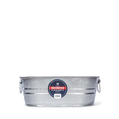2 Gal. Hot Dipped Steel Oval Tub