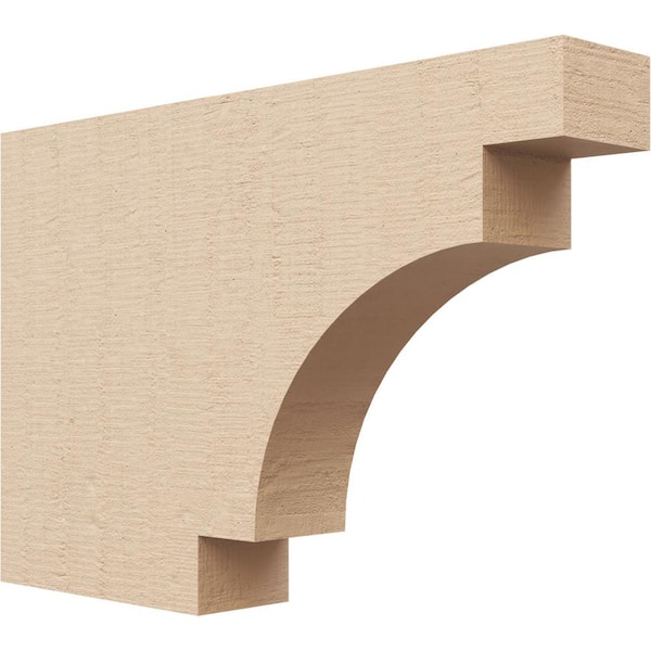 Ekena Millwork 2-in. x 8-in. x 12-in. Mediterranean Woodgrain, Primed Tan Timberthane Polyurethane Rafter Tail Brace
