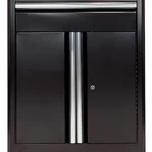 Welded Steel Freestanding Garage Cabinet with Drawer in Black (30 in. W x 36 in. H x 18 in. D)