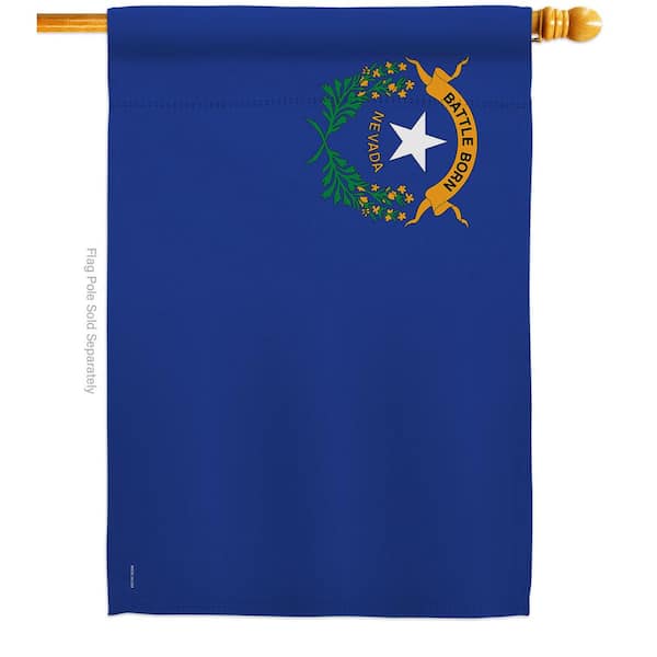 Ornament Collection 2.5 ft. x 4 ft. Polyester Nevada States 2-Sided House Flag Regional Decorative Horizontal Flags