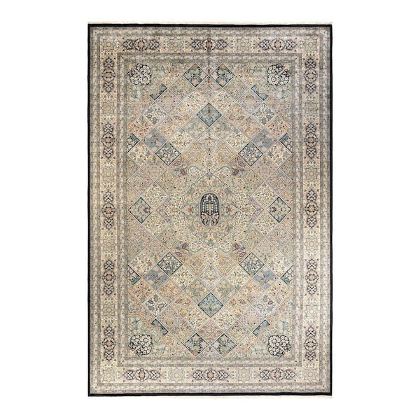 Solo Rugs Mogul One-of-a-Kind Traditional Black 10 ft. 2 in. x 15 ft. 9 in. Oriental Area Rug