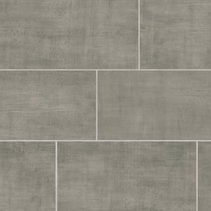Unico Gray 12 in. x 24 in. Concrete Look Porcelain Floor and Wall Tile (15.50 sq. ft./Case)
