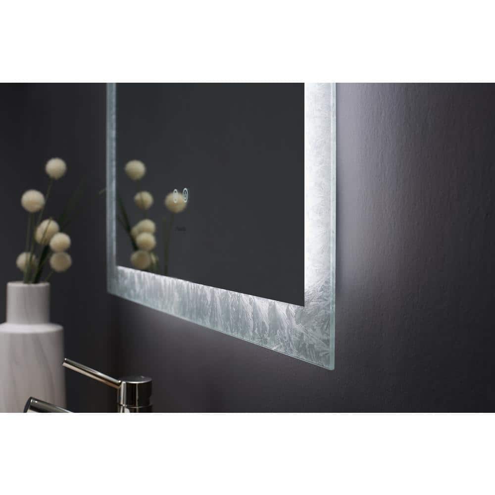 Elegance Frameless LED Vanity Mirror 24" x 40" with Dimmer and Defogger