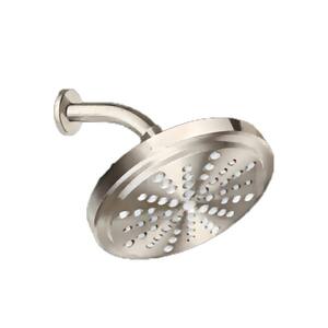 Rainfall Fixed Shower 3-Spray Patterns with 1.8 GPM 7 in., Wall Mount Rain Fixed Shower Head in ‎Brushed Nickel
