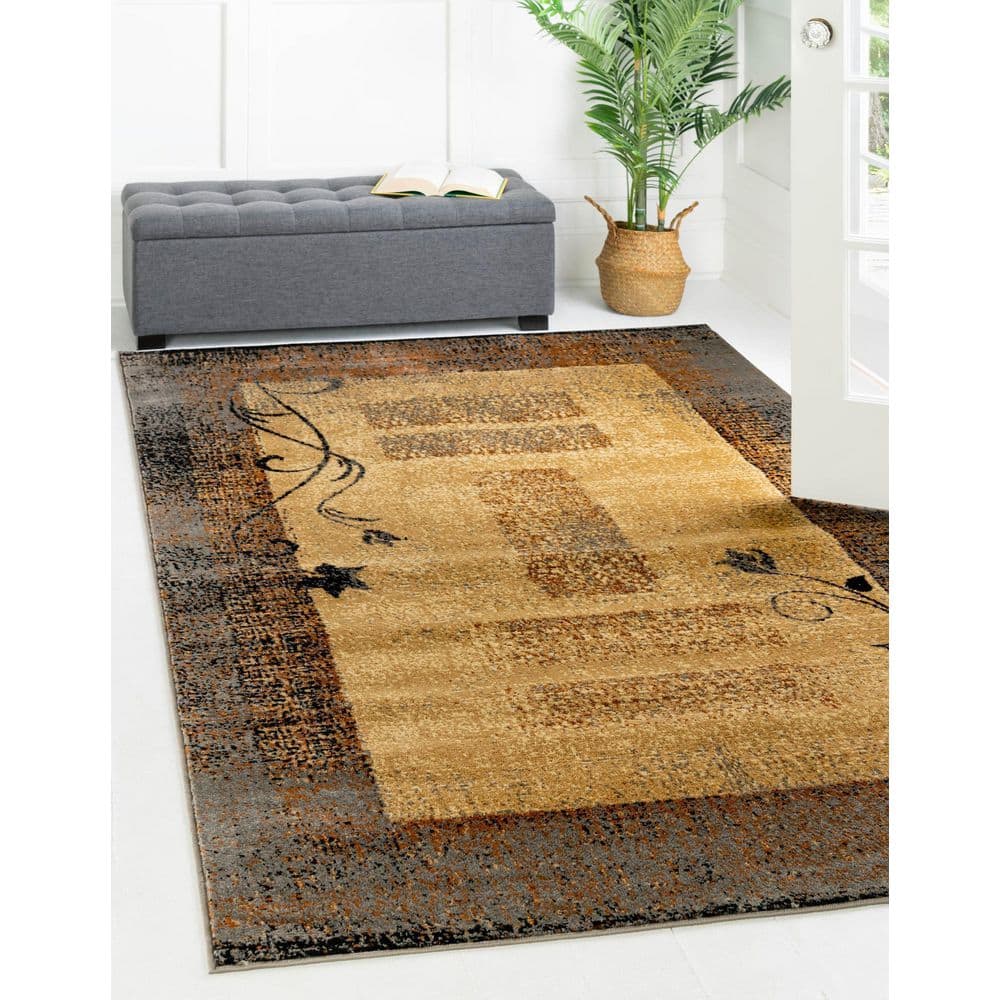 Handmade Braided Abstract 8' x 10' Gray Synthetic Rug