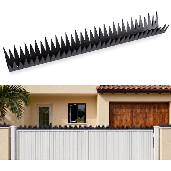 94.4 in. Anti Climb Fence Spikes Metal Security for Outdoor Walls