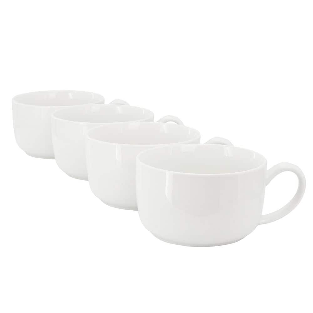 GRACELL ホワイトコーヒー 4パック Gibson Home Great Essentials 4 Piece 32.5 Ounce Fine Ceramic Large